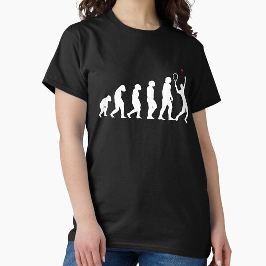Tennis evolution tennis player tennis racket sport T-Shirt