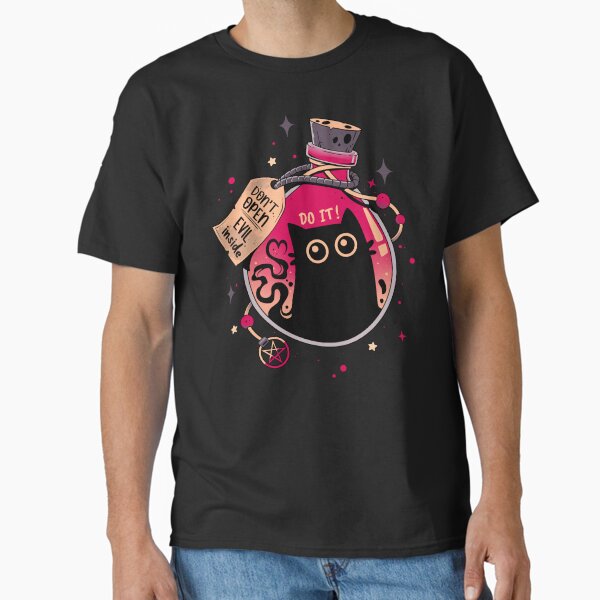 Bottled Menace - Evil Black Cat T-Shirt