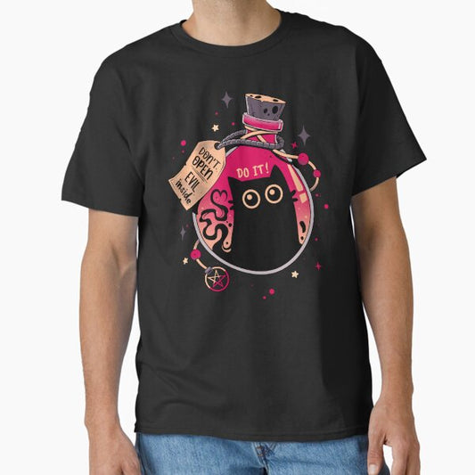 Bottled Menace - Evil Black Cat T-Shirt