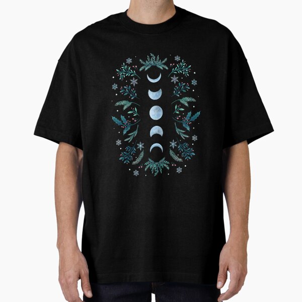 Moonlit Garden-Teal Snow T-Shirt
