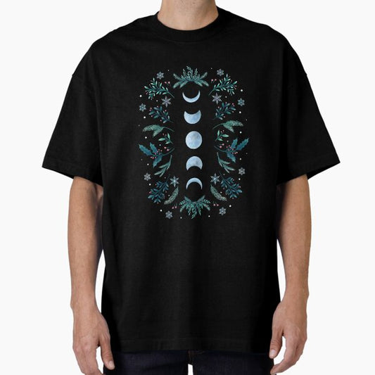 Moonlit Garden-Teal Snow T-Shirt