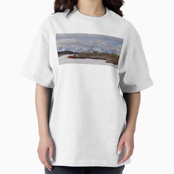 Winter Silence at Oxbow Bend Panorama T-Shirt