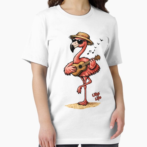 Uke Life Flamingo – Retro Ukulele Flamingo Design T-Shirt