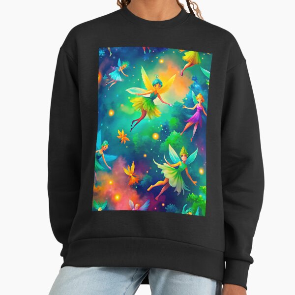 Colorful Fairies and Flowers of the Enchanted Forest - Pattern #1 Sweatshirt