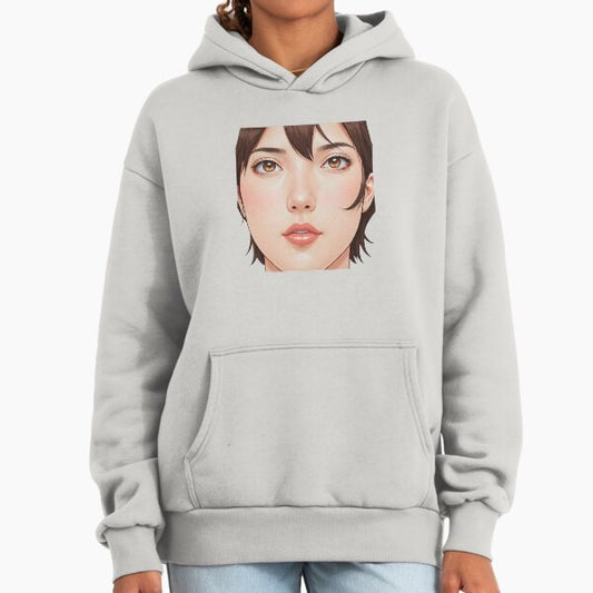 Minimal Anime Face Line Art – Expressive Minimalist Character Design - 2 Hoodie