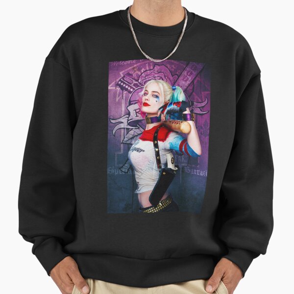 Margot Robbie Pink Blue pigtails hairstyle Sweatshirt