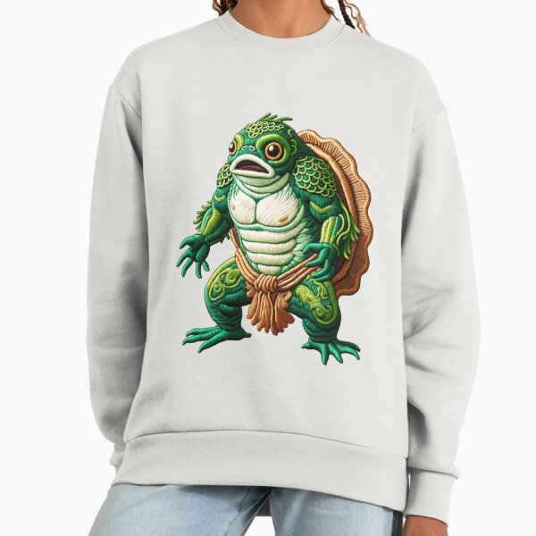 Embroidered Japanese Kappa Monster Legend Myth Sweatshirt