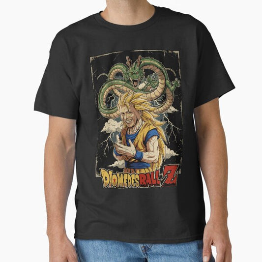 Golden warrior and ancient dragon T-Shirt