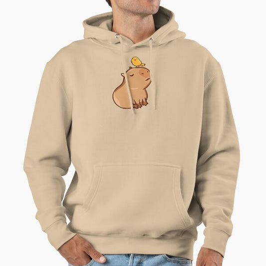 Capybara with bird Hoodie