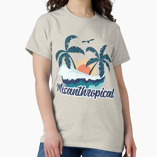 Misanthropical Palms Summer Design for introvert people T-Shirt