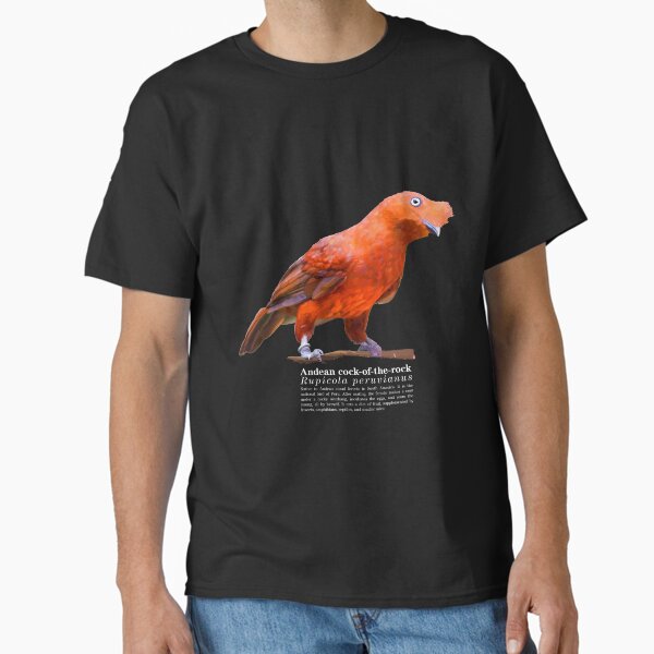Andean cock-of-the-rock bird on the rocks T-Shirt