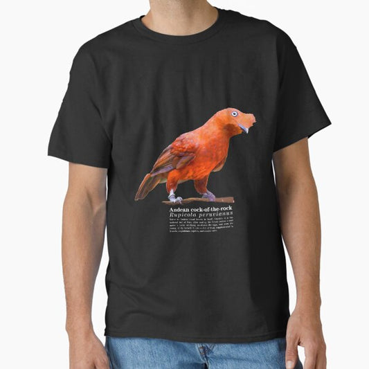 Andean cock-of-the-rock bird on the rocks T-Shirt