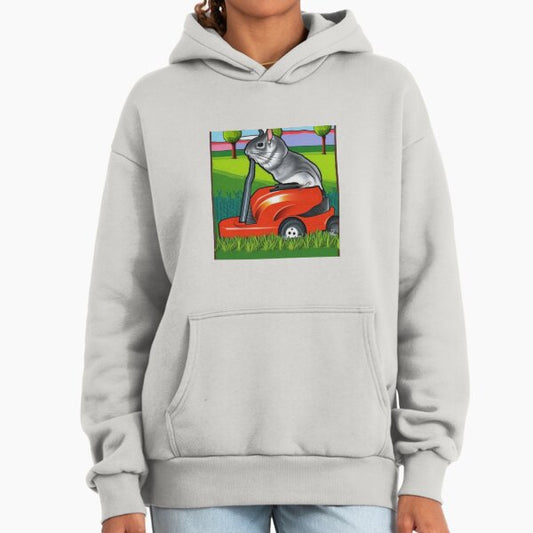 Chinchilla mowing the lawn Hoodie