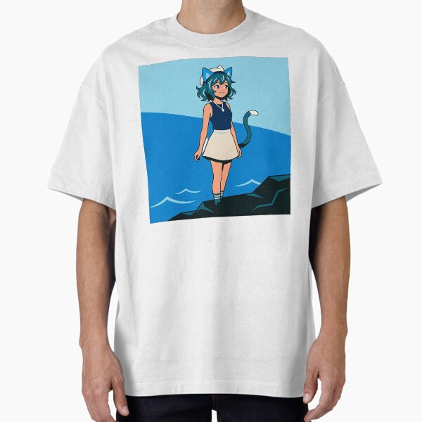 UHD Enchanting Ocean Catgirl Anime Portrait T-Shirt