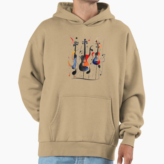 Copia de Graphic design inspired by music with guitars. Hoodie