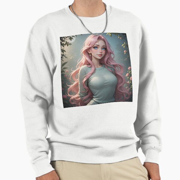 Cute Anime Girl Cozy Sweater Aesthetic Portrait Sweatshirt