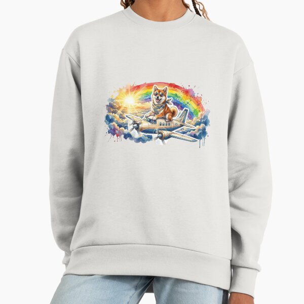 Rainbow Sky Adventure Shiba Inu Sweatshirt
