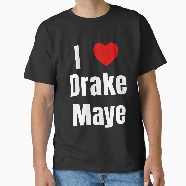 I Love Drake Maye Football Bold Heart Statement T-Shirt