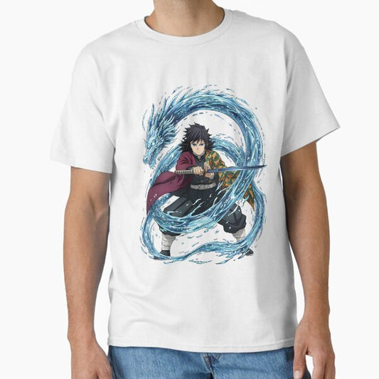 Giyu Tomioka Water Dragon Anime Art Design T-Shirt