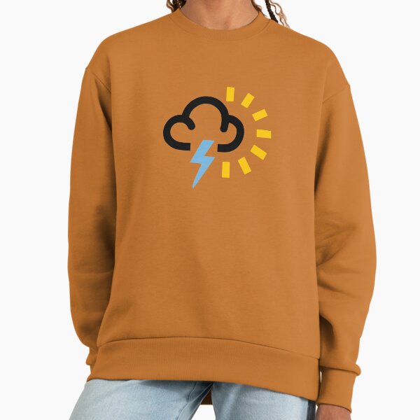 Lightning and Sunshine !?, Weather Forecast Symbol - Sunny Storm Weather Forecaster TV News Signs, Unusual, Retro, Different Design Sweatshirt
