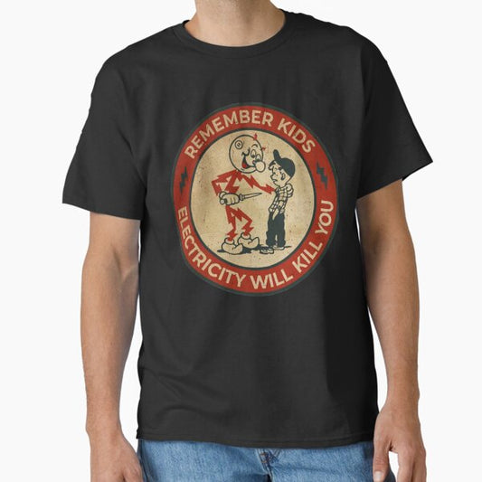 Electricity Will Kill You Kids Vintage T-Shirt