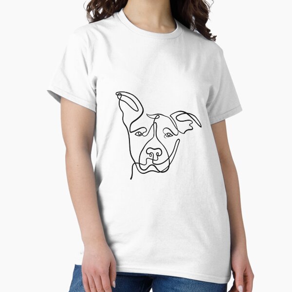 Single Line Pitbull T-Shirt