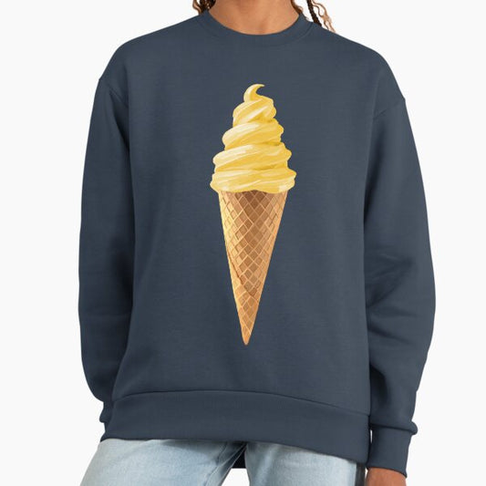 Yellow Lemon Soft Serve Ice Cream Cone Sweatshirt