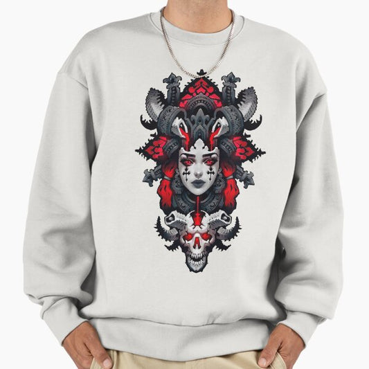 Neon Cyberpunk Girl Urban Goth Style Sweatshirt