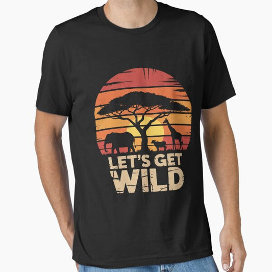 Zoo Animals Wildlife Birthday Party Let's Get Wild Safari T-Shirt