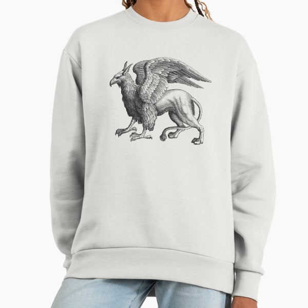 Griffin, the powerful mythical hybrid beast - Black and white Sweatshirt