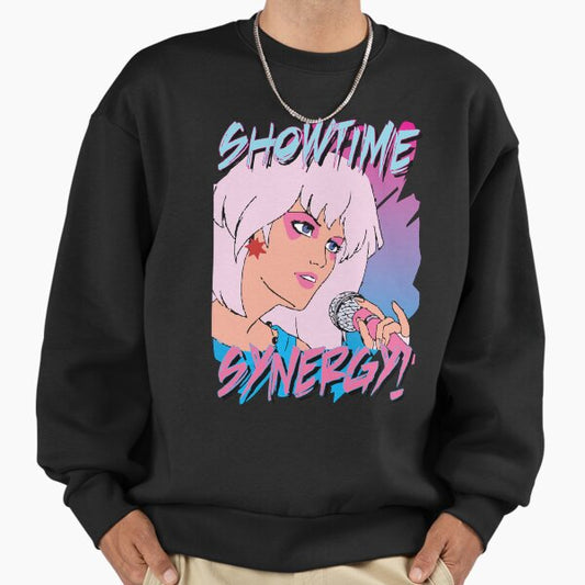 Jem And The Holograms Band Cartoon Showtime Synergy Misfits 80S Party Mask Sweatshirt