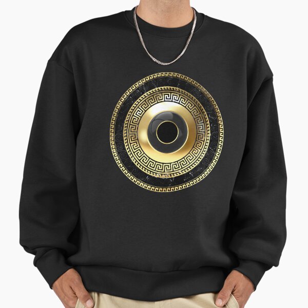 Mati Evil Eye Gold Greek Key Black Patterns Sweatshirt
