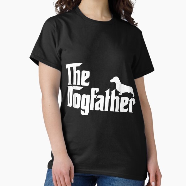 Mens The Dogfather Dachshund Funny Father Dog Lover T-Shirt
