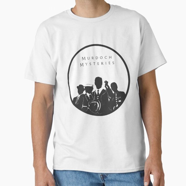 Murdoch Mysteries Dark Grey on White background Fitted Scoop T-Shirt