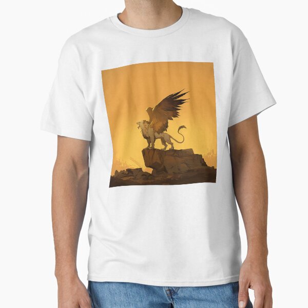 Noble Gryphon Standing Over Rocky Summit T-Shirt
