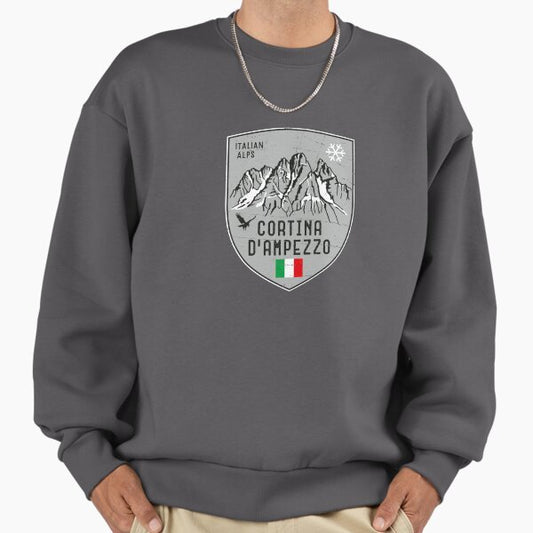 Cortina d Ampezzo Mountain Italy Emblem Sweatshirt