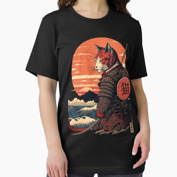 Ukiyo e Samurai Cat T-Shirt