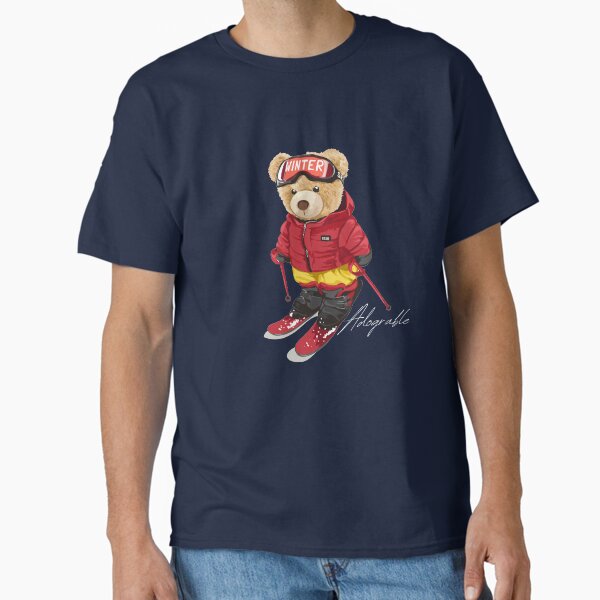 Cute Adorable bear Skiing - Adograble Ski T-Shirt