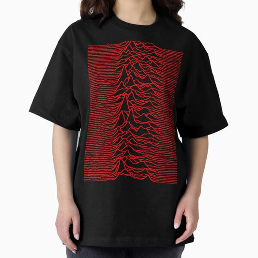 Unknown Pleasures in Red T-Shirt