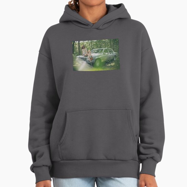 Women on top of a 1979 Mercedes Benz 280 SEL W116 Hoodie