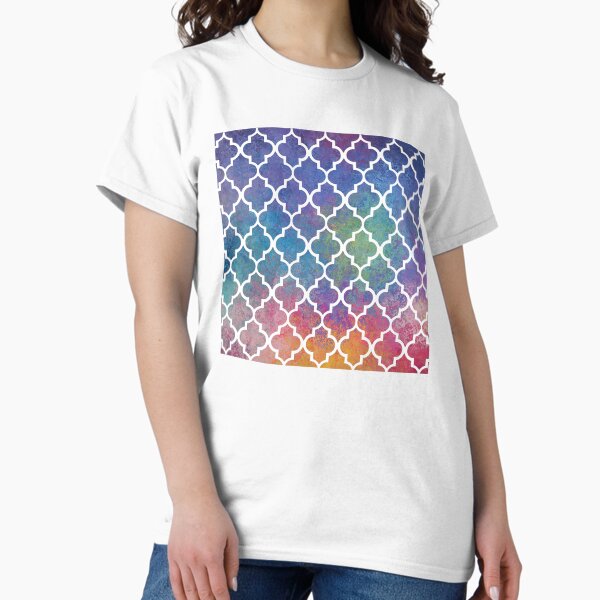 Colorful Grunge Moroccan Pattern T-Shirt