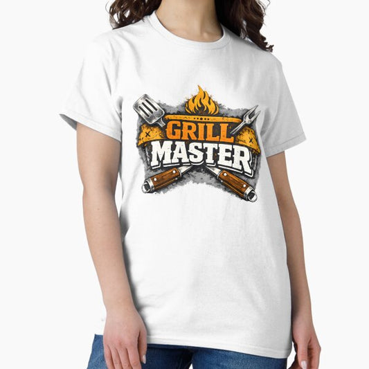 Grill Master BBQ Grilling Retro Design T-Shirt