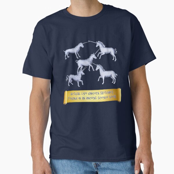 Unicorn Legendary Animals Sketches Ancient Fairy Tale Legend Myth T-Shirt