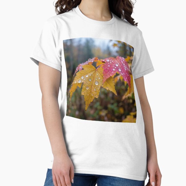 Fall Maple Leaves in the Rain T-Shirt