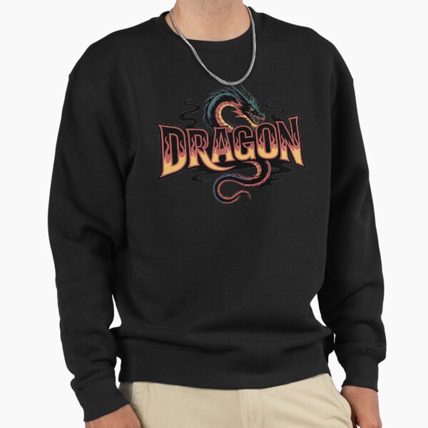Fiery black dragon , Legendary Animals,dragon art,Legendary dragon Sweatshirt
