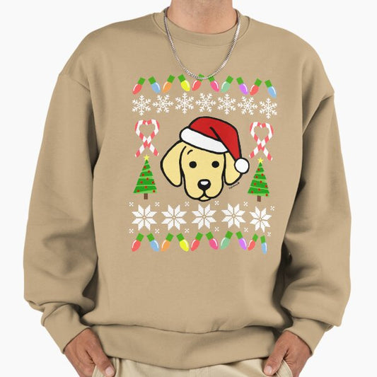 Yellow Labrador Puppy Christmas Santa Sweatshirt
