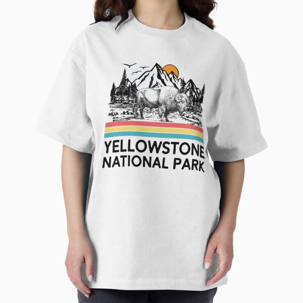 Vintage Yellowstone National Park Retro 80s Mountains T-Shirt Tee Gifts T-Shirt