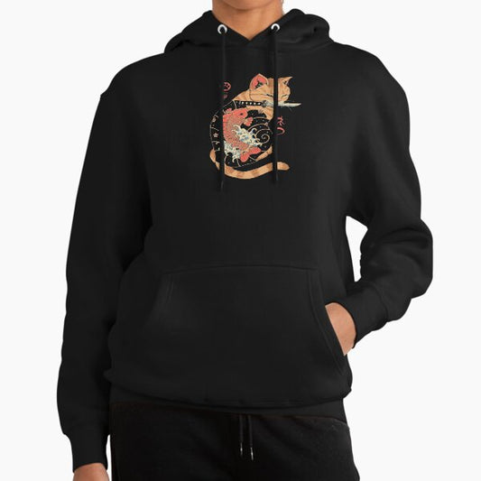 Carp Tattooed Cat Hoodie