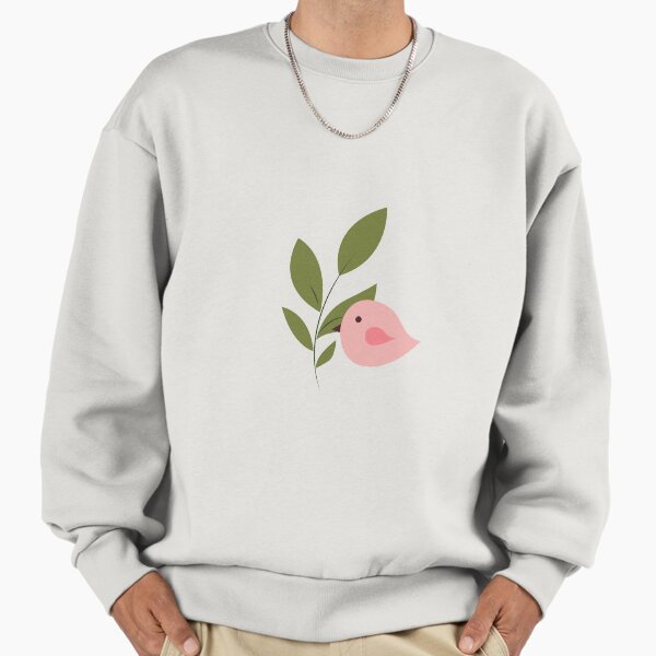 Seamless pattern design with little flowers, floral elements, birds Sweatshirt