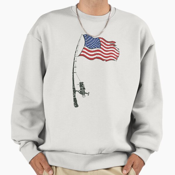 Fishing American Flag Sweatshirt